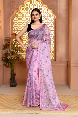 Printnet Aura Silk Cotton Saree For Semi Formal Wear