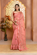 Lilen Printcharm Lilen Saree For Semi Formal Wear