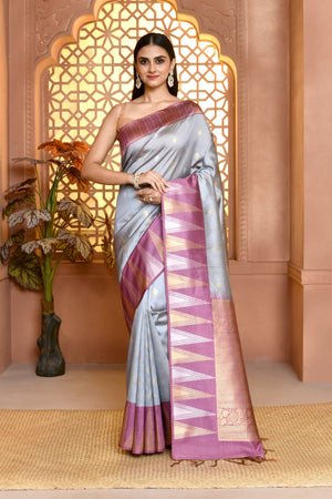 Softsilk Templebhutta Silk Saree For Semi Formal Wear