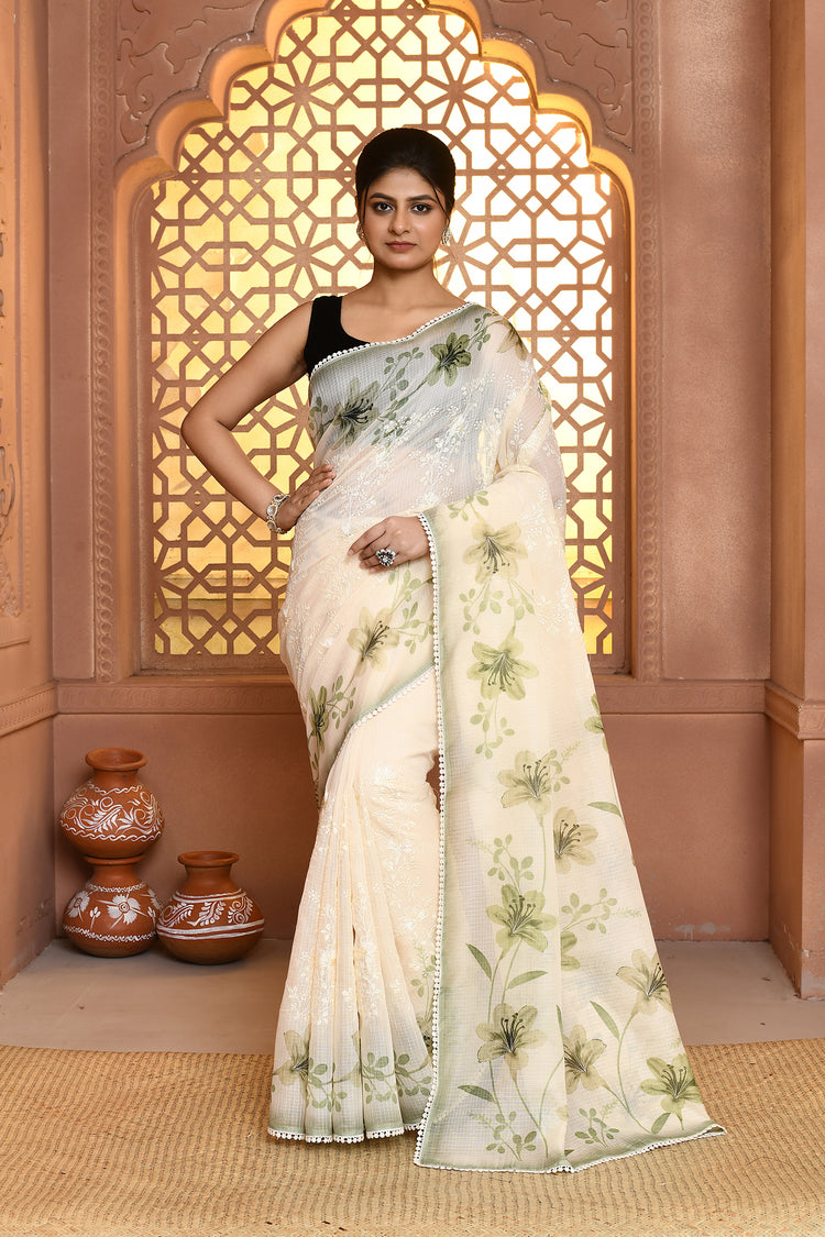 Minimalweave Supernet Cotton Saree For Semi Formal Wear