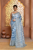 Weave Supernet Cotton Saree For Semi Formal