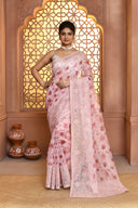 Weave Supernet Cotton Saree For Semi Formal