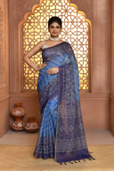 Linen Bandhani Badlagrace Saree For Semi Formal