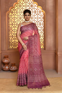 Linen Bandhani Badlagrace Saree For Semi Formal