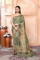 Linen Digitalgrace Saree For Daily Wear