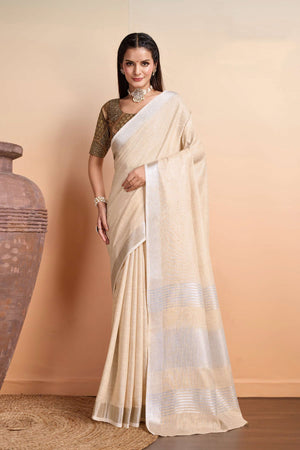Royal Elegance Linen Saree