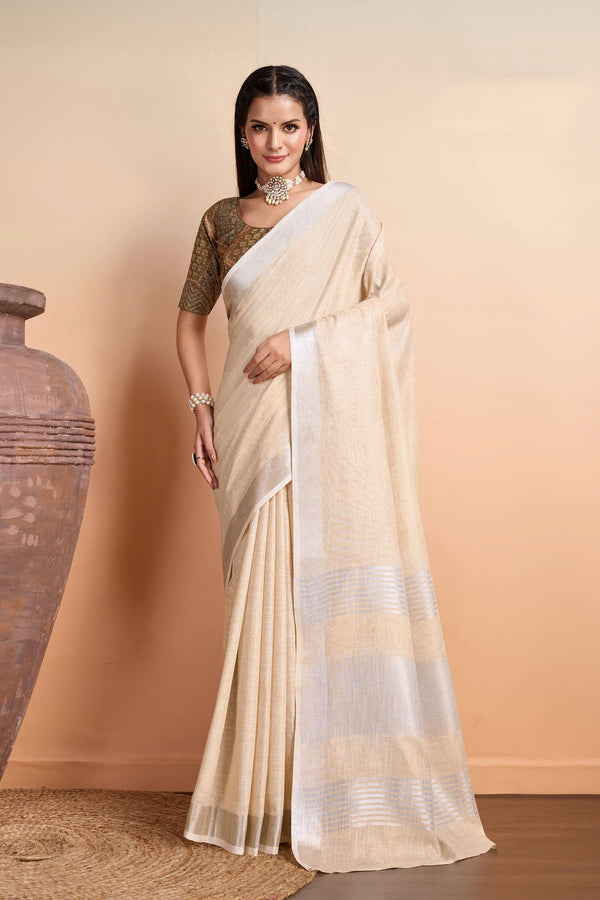 Royal Elegance Linen Saree