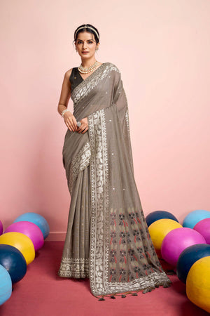 Floral woven Saree