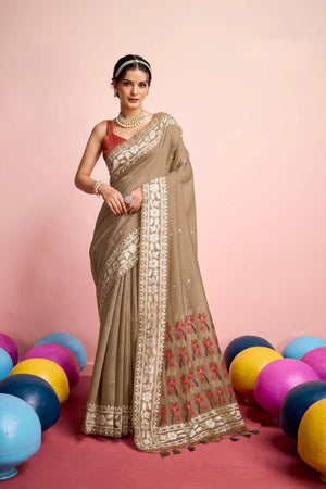 Floral woven Saree