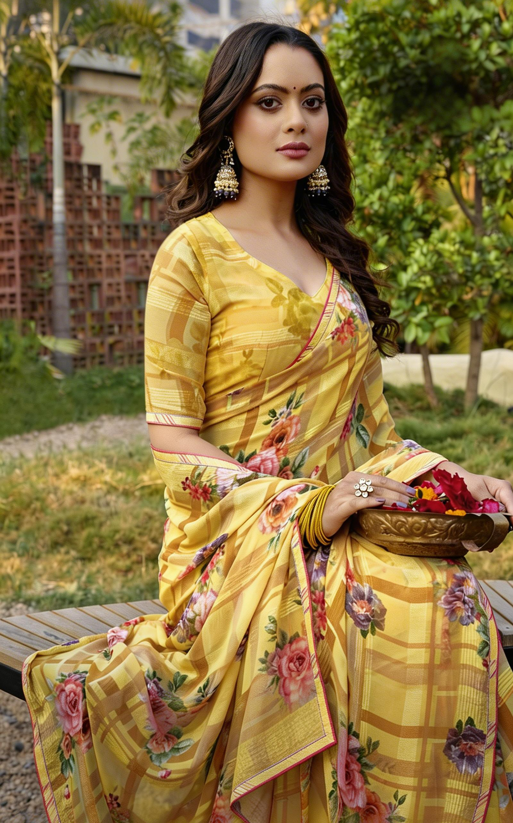 Dream Petals Georgette Saree for Daily Wear