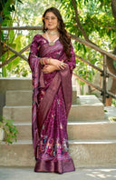 Melow Moss Crepe Saree For Semi Formal Wear